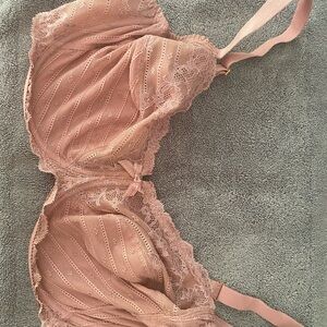 Chantelle Pink Lace Bra Intimates & Sleepwear